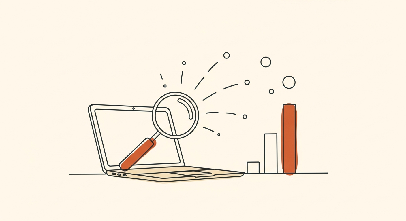 AI-synlighet og søkeresultater, illustrasjon av TindSight